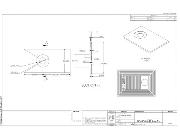 A drawing of the floor plan and drawings.