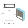 Here's an alt tag for the image: Recessed fireplace dimensions drawing.