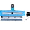 AlinO linear drain with installation kit.