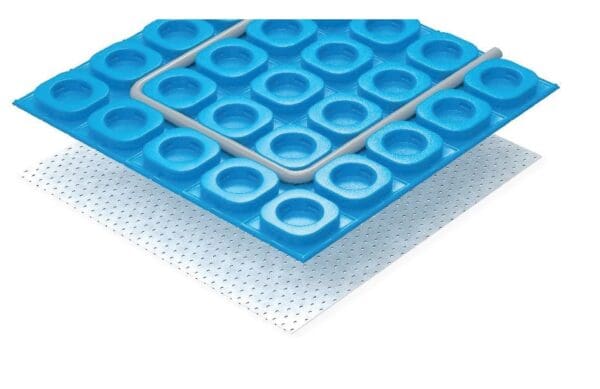 DeCup-HEAT Tile Uncoupling Heat Underlayment